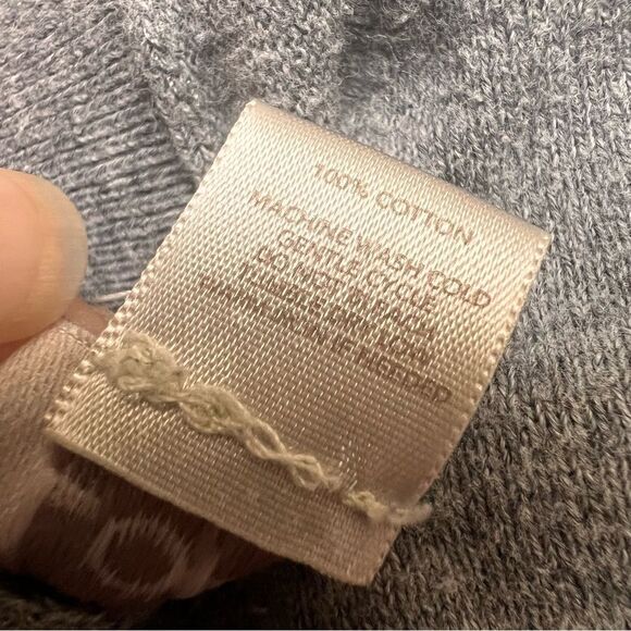 Ann Taylor Loft V neckline Cotton Sweater Heather Grey Medium - Picture 5 of 5